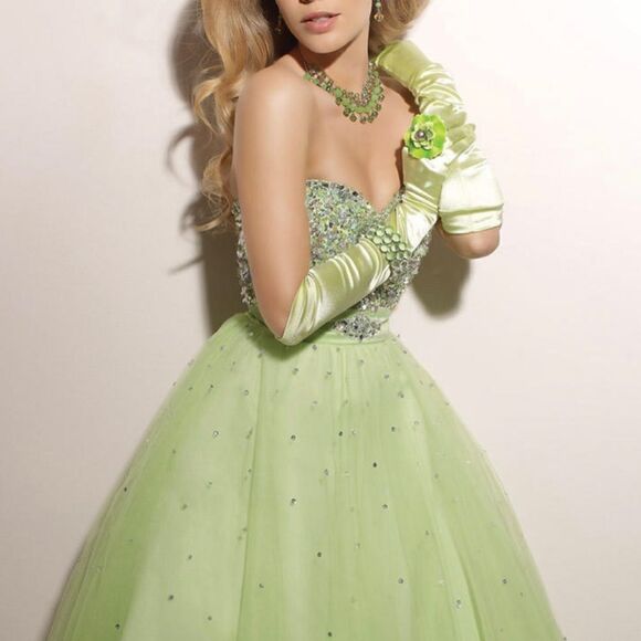 MORI LEE PAPARAZZI Ball Gown In Coral Pink Prom NWT - Picture 16 of 17